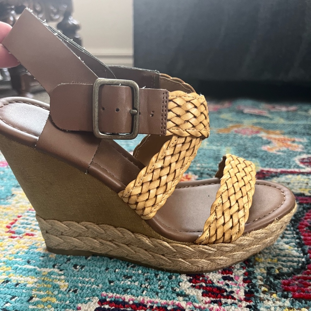 Boho Woven Wedge Sandals